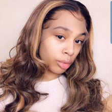Load image into Gallery viewer, Naomi Honey Blonde Lace Front Wigs Ombre