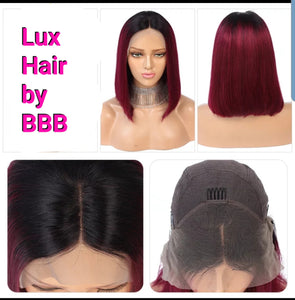 Lala Burgundy Bob Wig