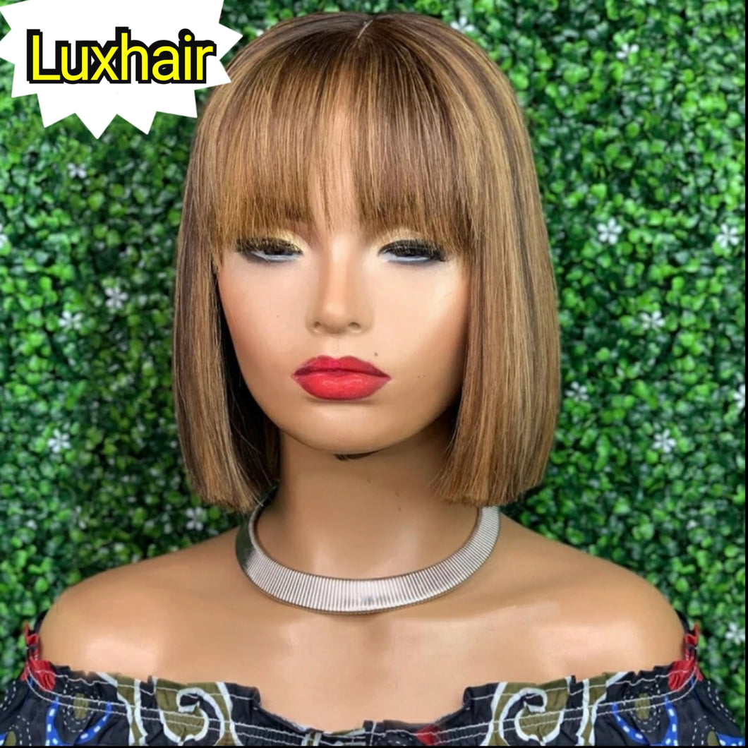 Momo blonde wig with bangs